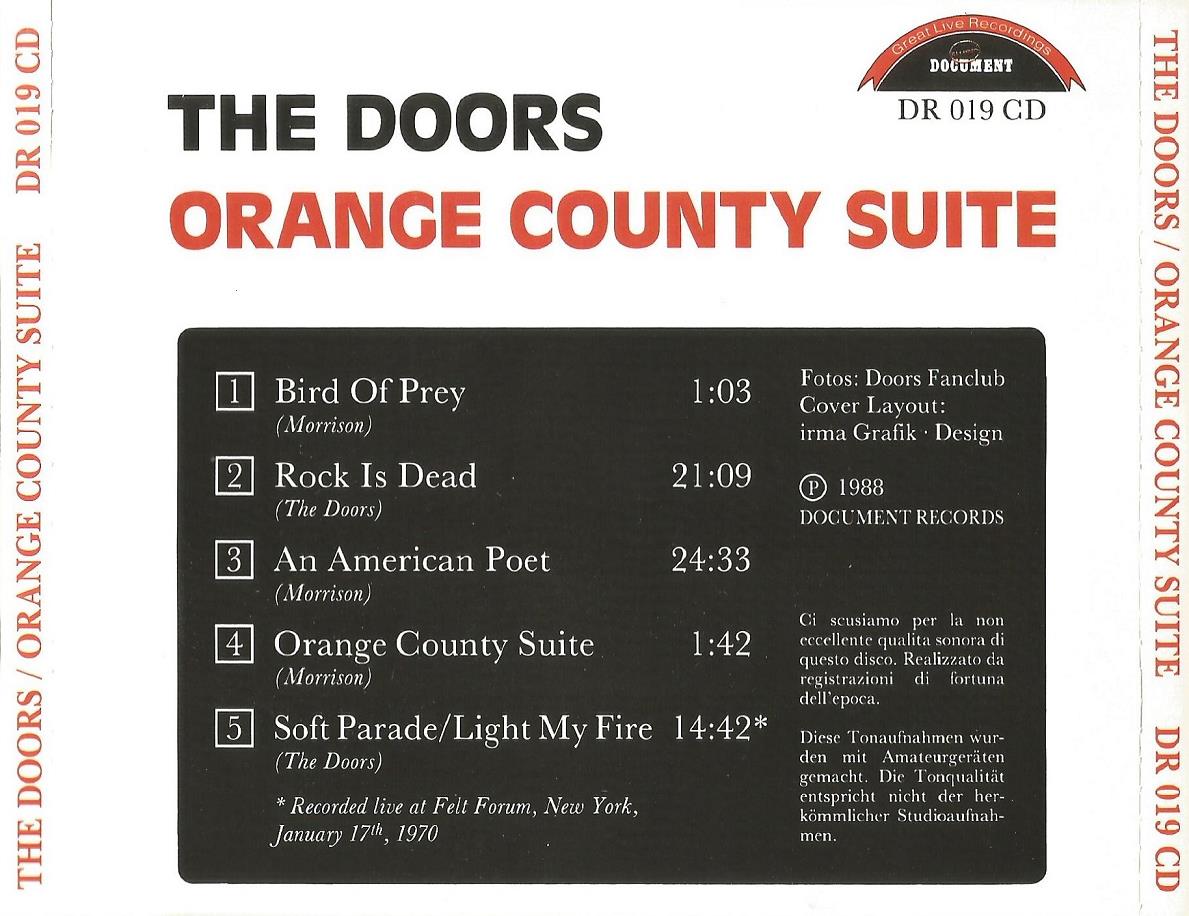 The Doors Orange County Suite Ace Bootlegs