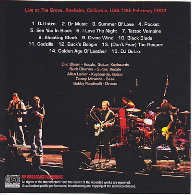 BLUE ÖYSTER CULT – LIVE IN ANAHEIM – ACE BOOTLEGS