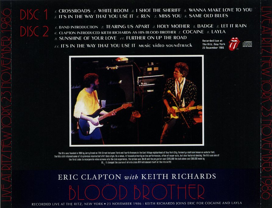 ERIC CLAPTON – BLOOD BROTHERS – ACE BOOTLEGS