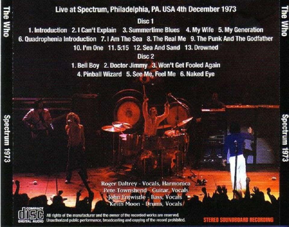 THE WHO – SPECTRUM 1973 – ACE BOOTLEGS